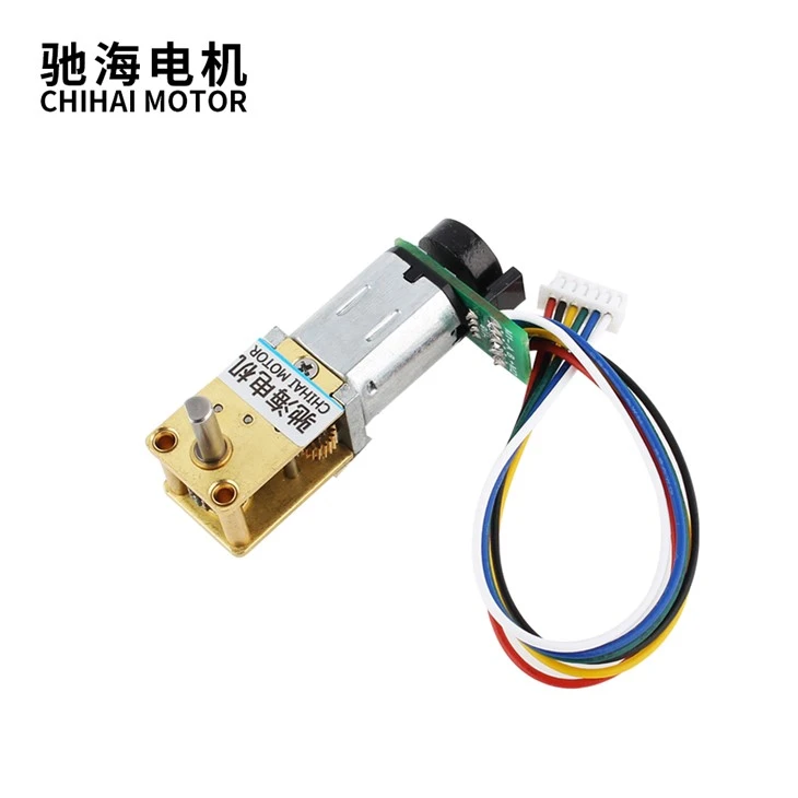 Micro N20 Turbo Worm Geared Motor With 7PPR Side Welding Encoder