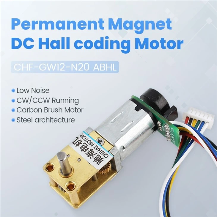 Micro N20 Turbo Worm Geared Motor With 7PPR Side Welding Encoder